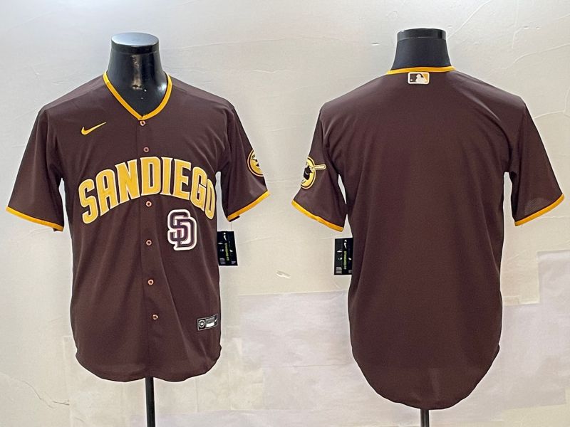 Men San Diego Padres Blank Brown Game 2024 Nike MLB Jersey style 01083->san diego padres->MLB Jersey